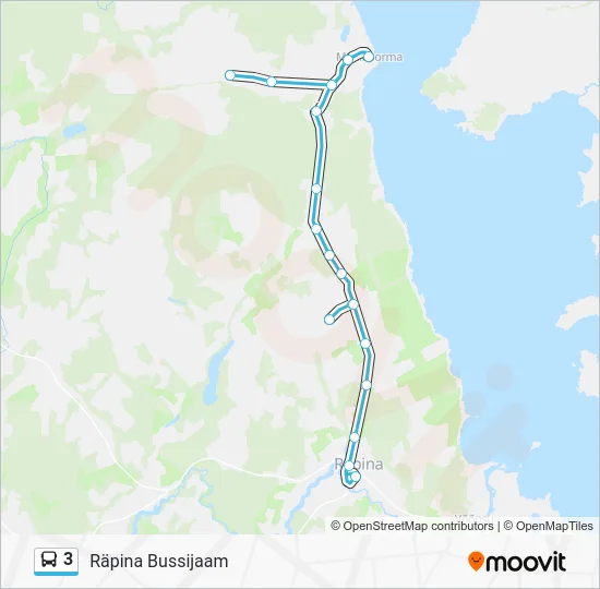 Автобус 3: карта маршрута