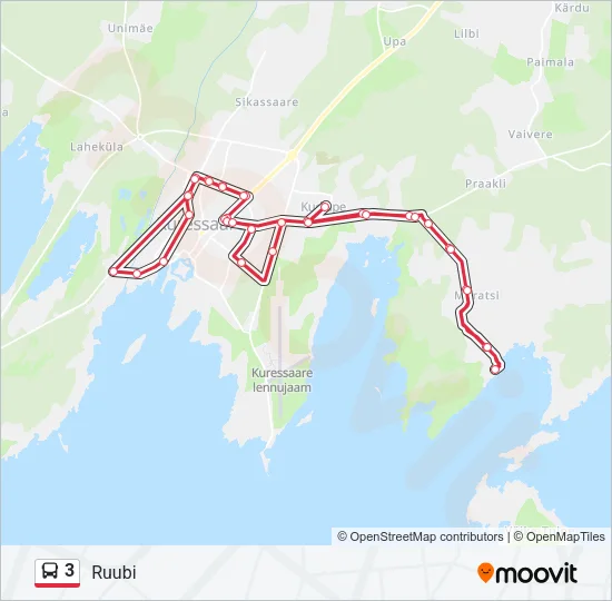 3 Bus Line Map