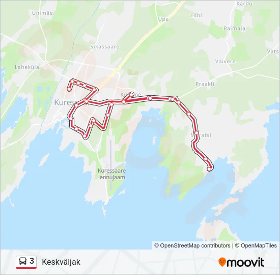 3 Bus Line Map