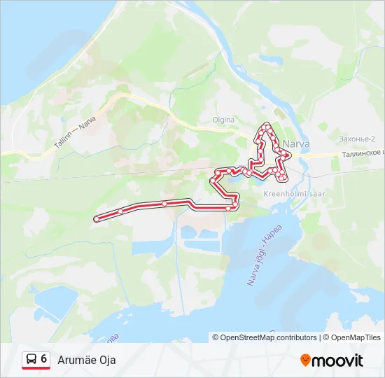 6 Bus Line Map