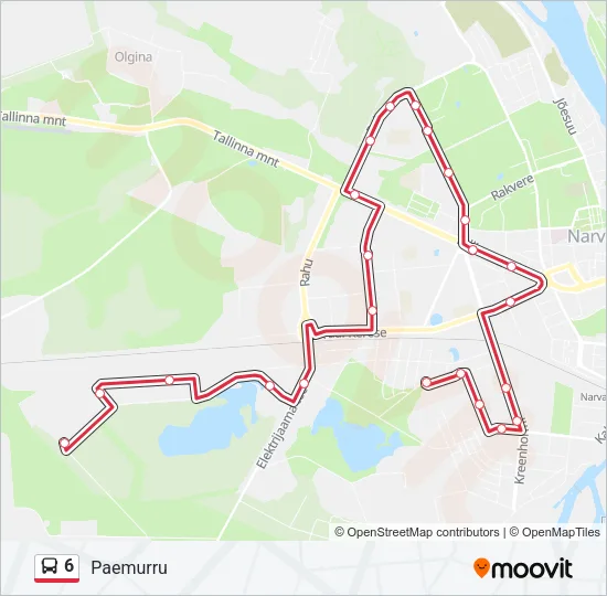 6 Bus Line Map