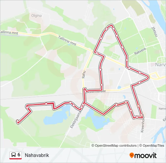 6 Bus Line Map