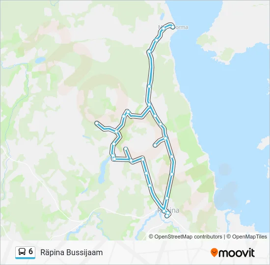 Автобус 6: карта маршрута