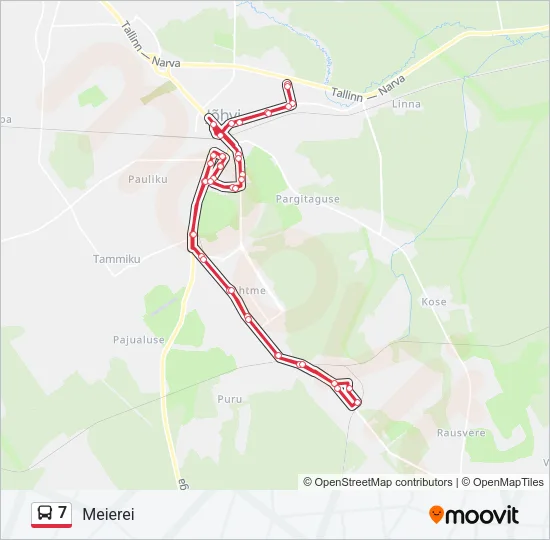7 Bus Line Map
