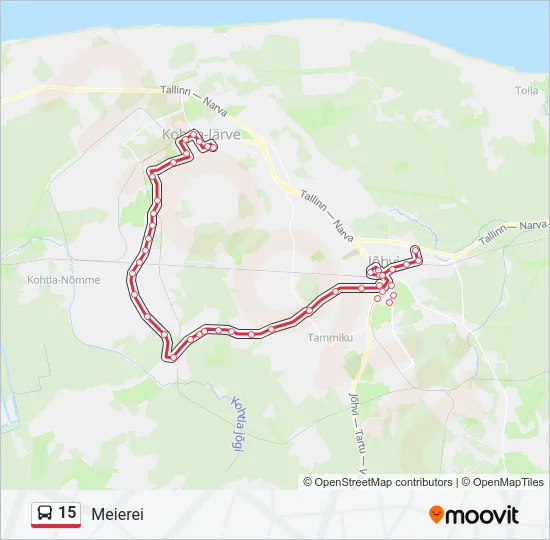 15 Bus Line Map