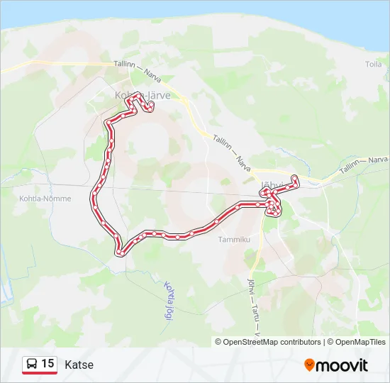 15 Bus Line Map
