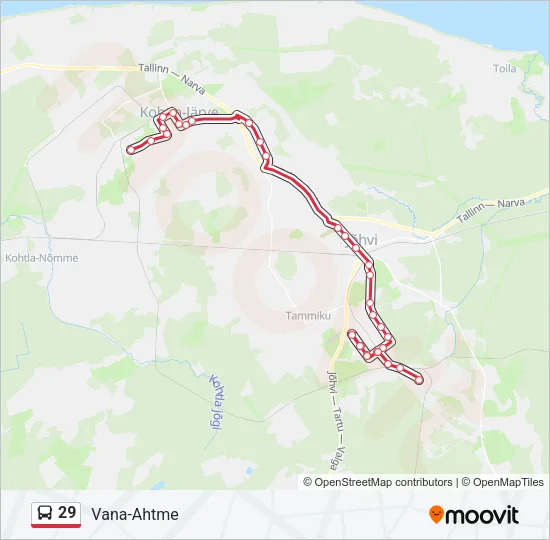 29 Bus Line Map