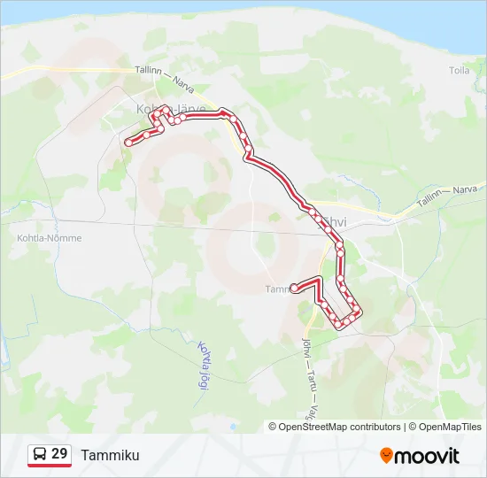 29 Bus Line Map