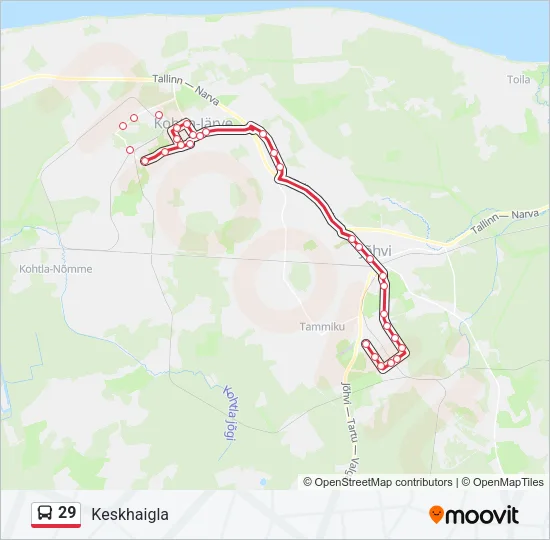 29 Bus Line Map