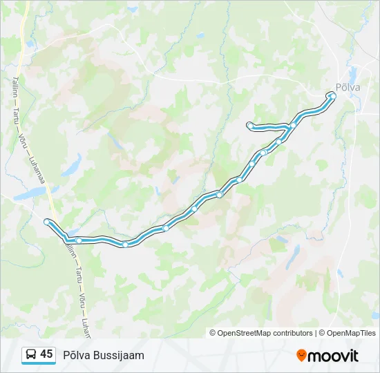 45 Bus Line Map