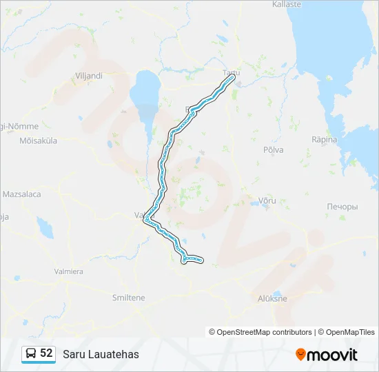 52 Bus Line Map