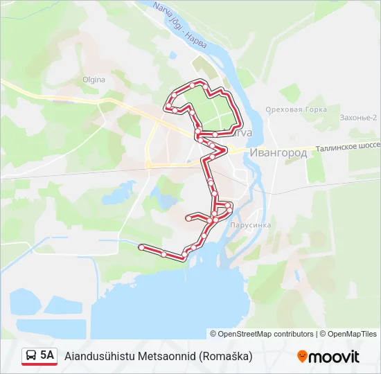 5A Bus Line Map