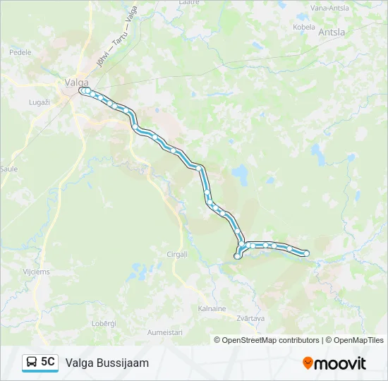 5C Bus Line Map