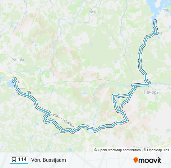 114 Bus Line Map