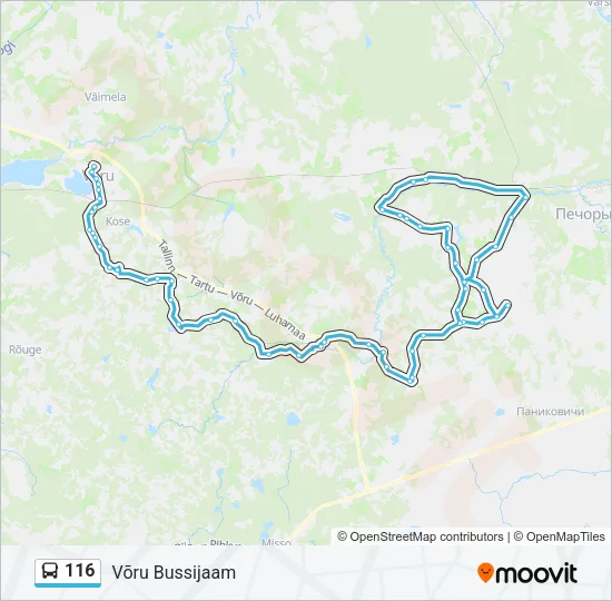 116 Bus Line Map