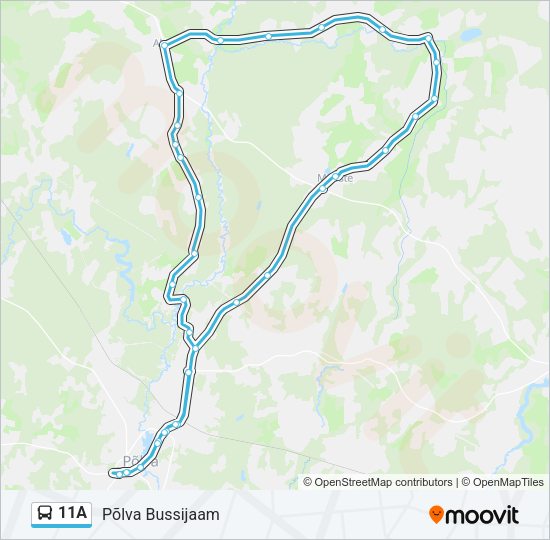 Автобус 11A: карта маршрута