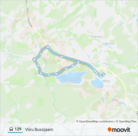 129 Bus Line Map