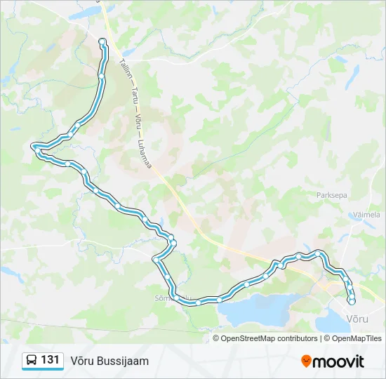 131 Bus Line Map