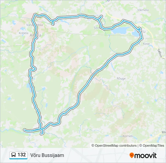 132 Bus Line Map
