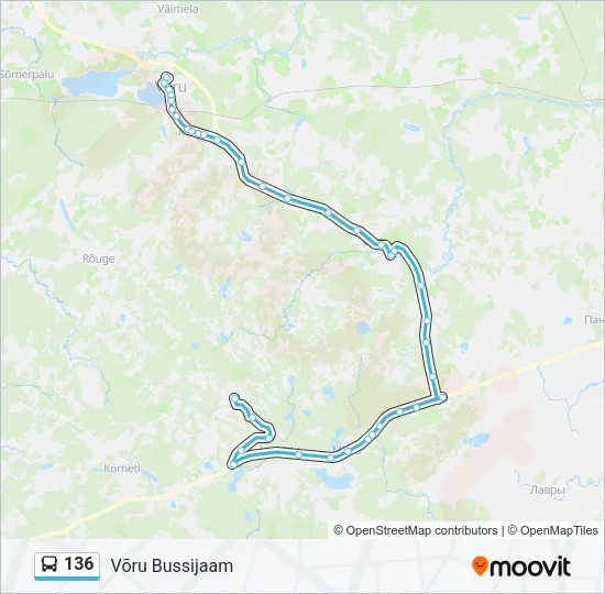 136 Bus Line Map