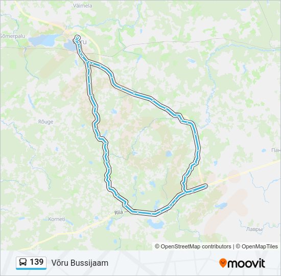 Автобус 139: карта маршрута