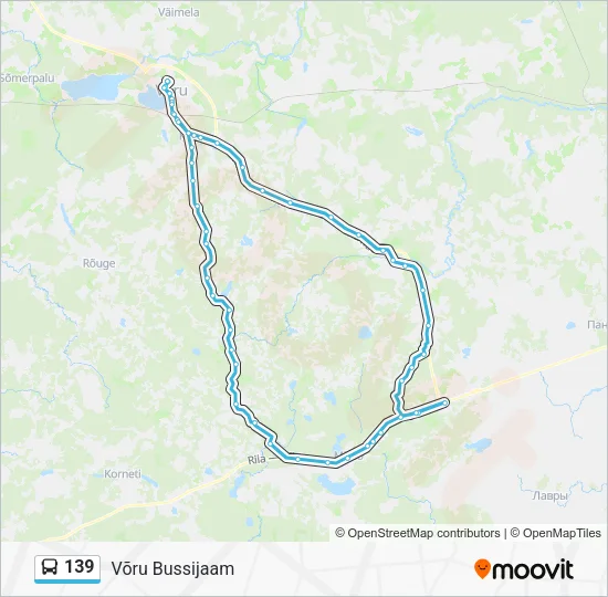 Автобус 139: карта маршрута