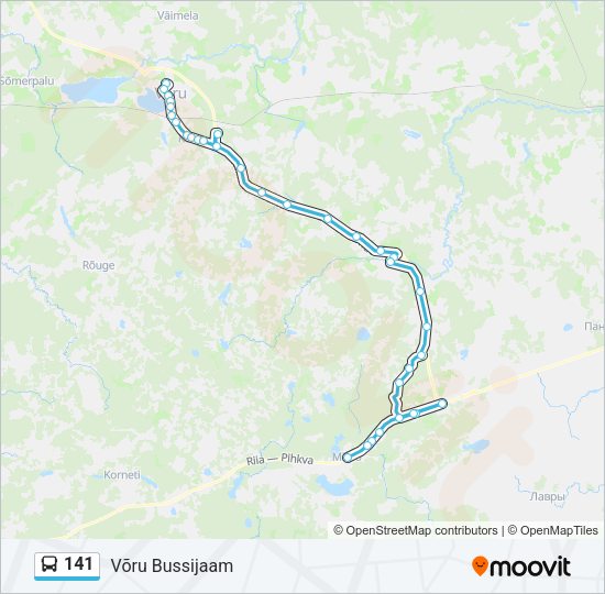 Автобус 141: карта маршрута