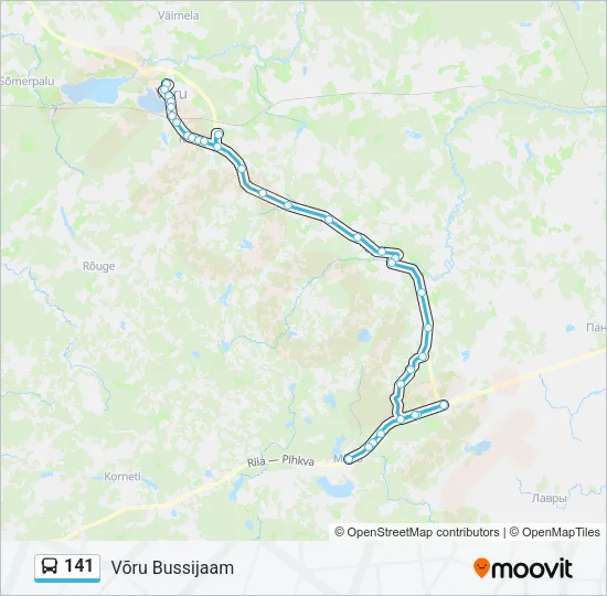 141 Bus Line Map