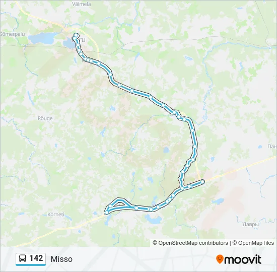 Автобус 142: карта маршрута