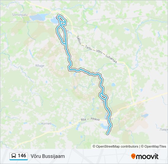 Автобус 146: карта маршрута