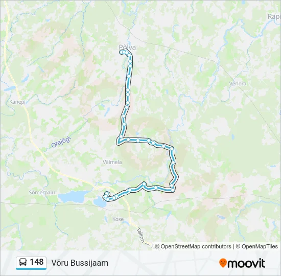 148 Bus Line Map