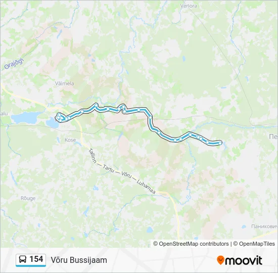 Автобус 154: карта маршрута