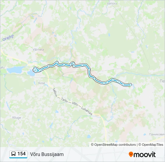154 Bus Line Map