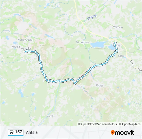 Автобус 157: карта маршрута