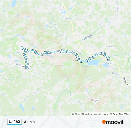 Автобус 162: карта маршрута