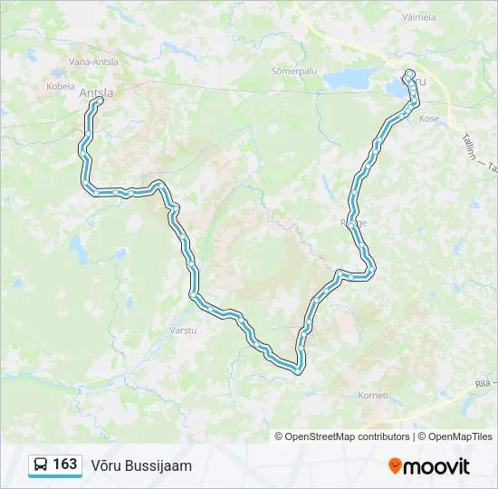 Автобус 163: карта маршрута