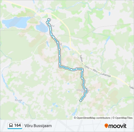 Автобус 164: карта маршрута
