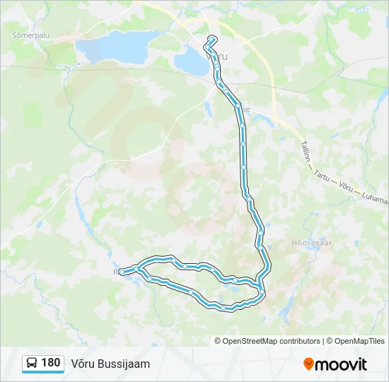 180 Bus Line Map