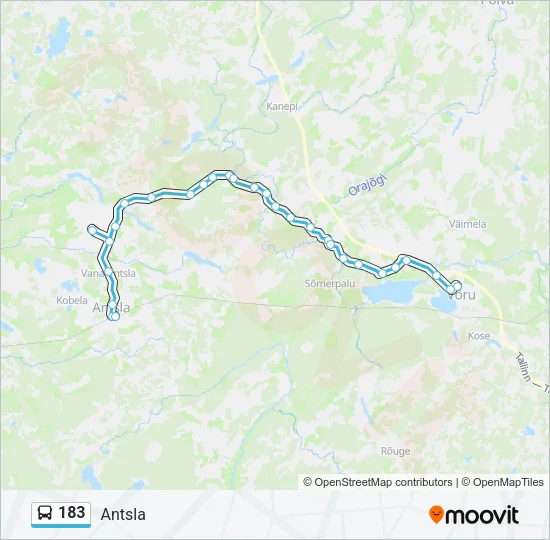 183 Bus Line Map