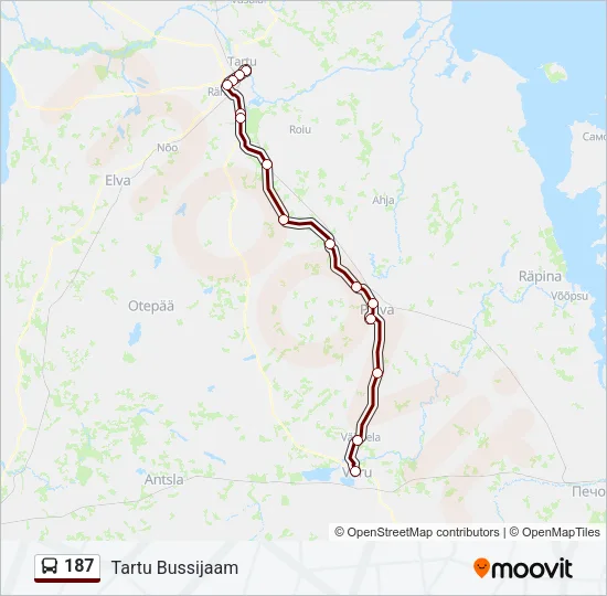 187 Bus Line Map