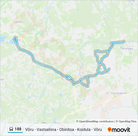 188 Bus Line Map