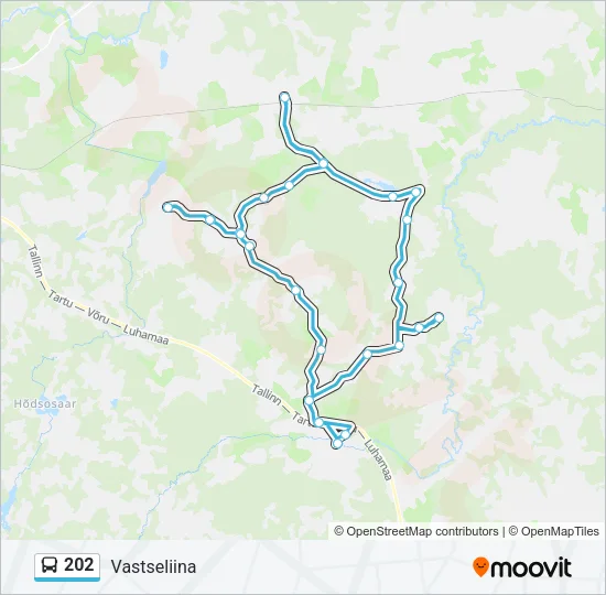Автобус 202: карта маршрута