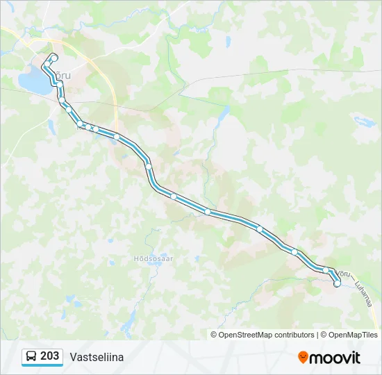 203 Bus Line Map