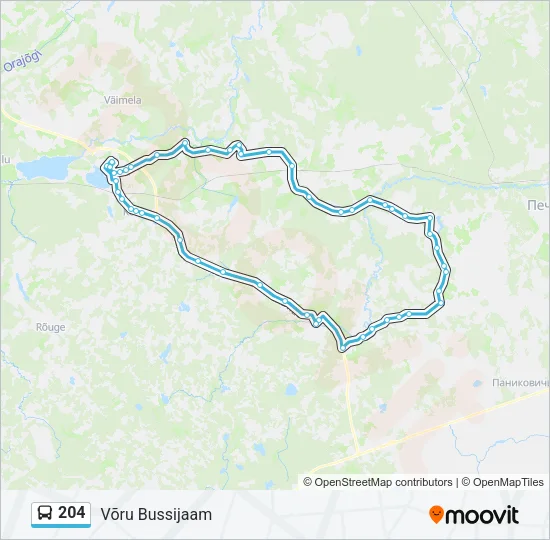Автобус 204: карта маршрута