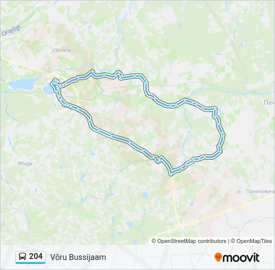 204 Bus Line Map
