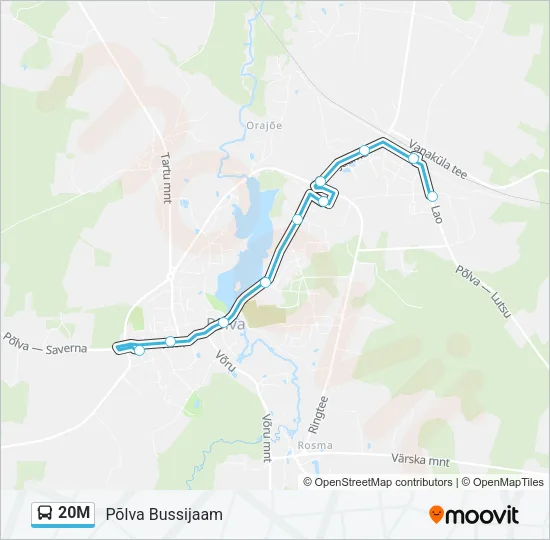 20M Bus Line Map