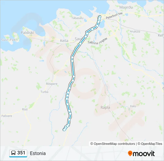 351 Bus Line Map
