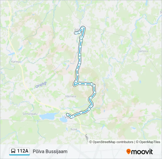 Автобус 112A: карта маршрута