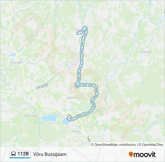 Автобус 112B: карта маршрута
