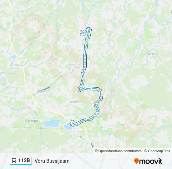112B Bus Line Map